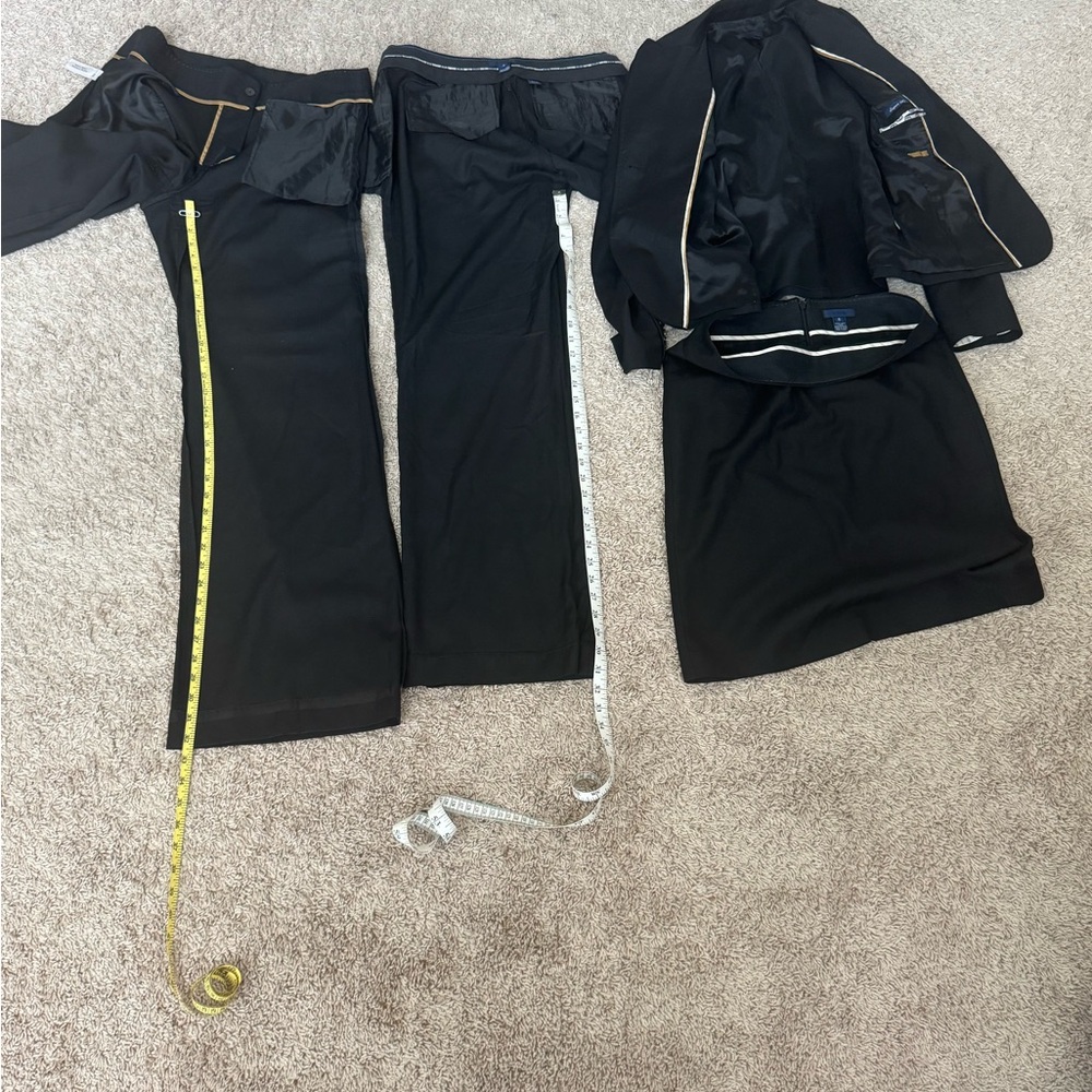 J crew Super 120s Black Three Piece Suit Set